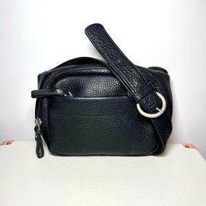 Zippo Black Faux Leather Fanny Pack/Crossbody Bag
